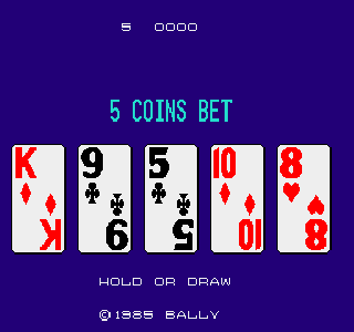 Screenshot Thumbnail / Media File 1 for Draw Poker (Bally, 03-20)