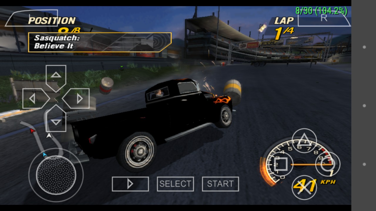 Psp flatout head on настройки