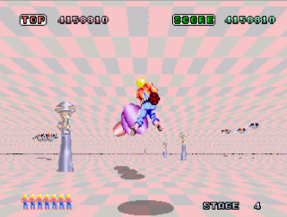 Screenshot Thumbnail / Media File 1 for Space Harrier (Rev A, 8751 315-5163A)