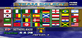 Screenshot Thumbnail / Media File 1 for Tecmo World Cup Millennium (Japan)