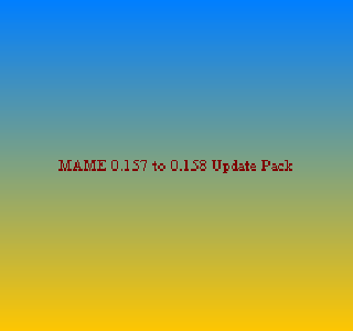 Screenshot Thumbnail / Media File 1 for MAME 0.157 to 0.158 Update Pack