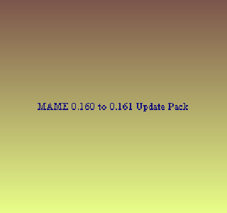 Screenshot Thumbnail / Media File 1 for MAME 0.160 to 0.161 Update Pack