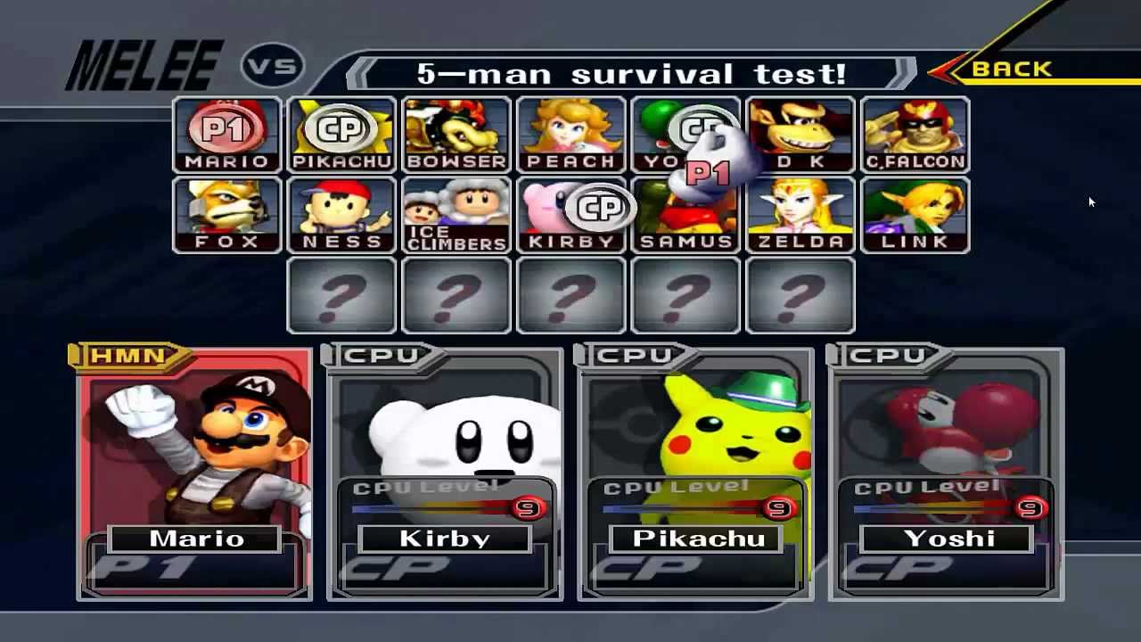 super smash bros melee rom file