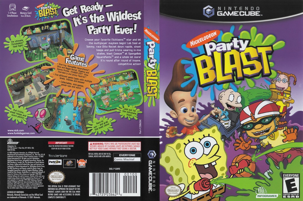 Nickelodeon Party Blast (Europe) (En,Fr,De,Es,It) ISO < GCN ISOs