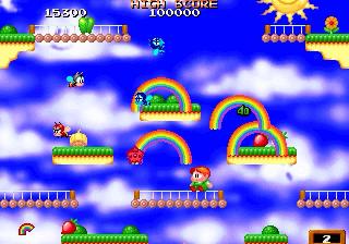 Screenshot Thumbnail / Media File 1 for Bubble Bobble featuring Rainbow Islands (U)