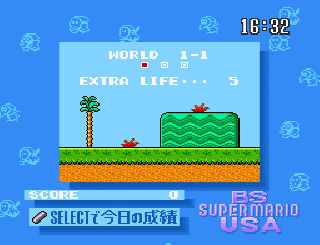 Screenshot Thumbnail / Media File 1 for BS Super Mario USA - Dai-1-kai (Japan)