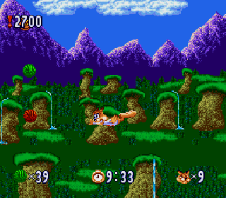 Screenshot Thumbnail / Media File 1 for Bubsy in Claws Encounters of the Furred Kind (Europe)