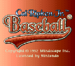 Screenshot Thumbnail / Media File 1 for Cal Ripken Jr. Baseball (Europe)