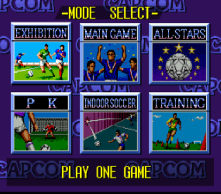 Screenshot Thumbnail / Media File 1 for Capcom's Soccer Shootout (USA) (Beta)