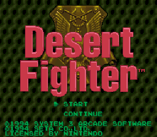 Screenshot Thumbnail / Media File 1 for Desert Fighter (Europe) (Beta)