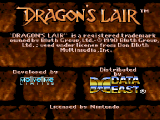 Screenshot Thumbnail / Media File 1 for Dragon's Lair (Europe) (Beta)