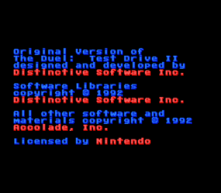 Screenshot Thumbnail / Media File 1 for Duel, The - Test Drive II (USA)
