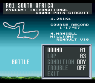 Screenshot Thumbnail / Media File 1 for F1 Pole Position 2 (Europe)