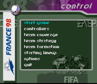 Screenshot Thumbnail / Media File 1 for FIFA '98 - Road to World Cup (Europe) (En,Fr,De,Es,It,Sv)