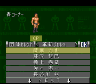 Screenshot Thumbnail / Media File 1 for Gekitou Burning Pro Wrestling (Japan)