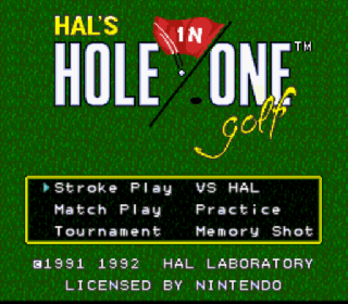 Screenshot Thumbnail / Media File 1 for HAL's Hole in One Golf (USA)