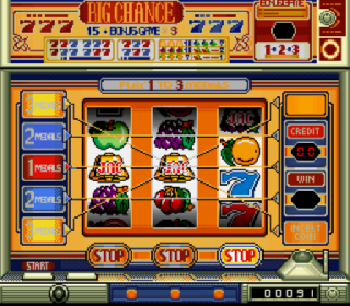 Screenshot Thumbnail / Media File 1 for Hisshou 777 Fighter II - Pachi-Slot Maruhi Jouhou (Japan)