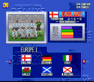 Screenshot Thumbnail / Media File 1 for International Superstar Soccer Deluxe (Europe)