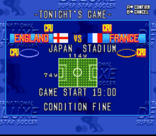 Screenshot Thumbnail / Media File 1 for International Superstar Soccer Deluxe (Europe)