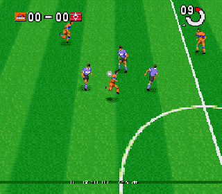 Screenshot Thumbnail / Media File 1 for J.League Super Soccer '95 - Jikkyou Stadium (Japan)