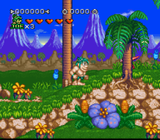 Screenshot Thumbnail / Media File 1 for Joe & Mac 3 - Lost in the Tropics (Europe) (En,Fr,De) (Beta)