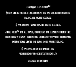 Screenshot Thumbnail / Media File 1 for Judge Dredd (USA) (Sample)