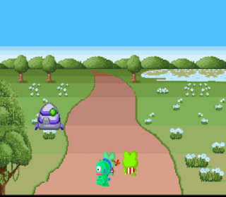 Screenshot Thumbnail / Media File 1 for Kero Kero Keroppi no Bouken Nikki - Nemureru Mori no Keroriinu (Japan)