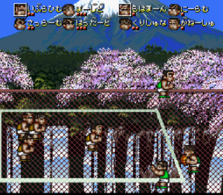 Screenshot Thumbnail / Media File 1 for Kunio-kun no Dodge Ball dayo Zenin Shuugou! - Tournament Special (Japan)