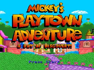 Screenshot Thumbnail / Media File 1 for Mickey's Playtown Adventure - A Day of Discovery! (USA) (Proto)
