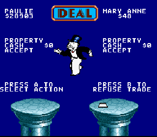 Screenshot Thumbnail / Media File 1 for Monopoly (USA) (Rev A)