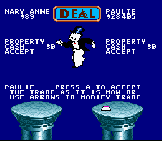 Screenshot Thumbnail / Media File 1 for Monopoly (USA) (Rev A)