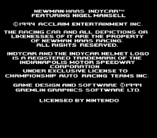 Screenshot Thumbnail / Media File 1 for Newman-Haas IndyCar Racing featuring Nigel Mansell (USA)