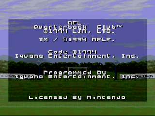 Screenshot Thumbnail / Media File 1 for NFL Quarterback Club (USA) (Beta)