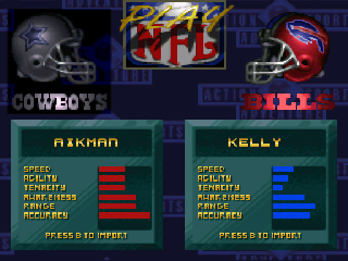 Screenshot Thumbnail / Media File 1 for NFL Quarterback Club (USA) (Beta)