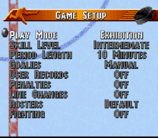 Screenshot Thumbnail / Media File 1 for NHL '96 (Europe)