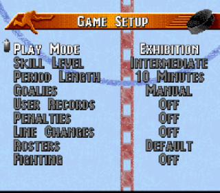 Screenshot Thumbnail / Media File 1 for NHL '97 (Europe) (Rev A)