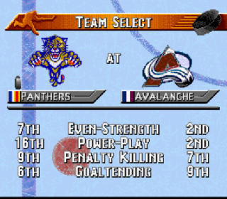 Screenshot Thumbnail / Media File 1 for NHL '97 (Europe) (Rev A)