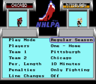 Screenshot Thumbnail / Media File 1 for NHLPA Hockey '93 (Europe)