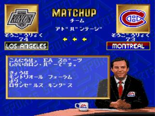 Screenshot Thumbnail / Media File 1 for NHL Pro Hockey '94 (Japan)