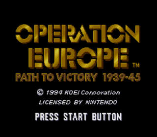 Screenshot Thumbnail / Media File 1 for Operation Europe - Path to Victory 1939-45 (USA)