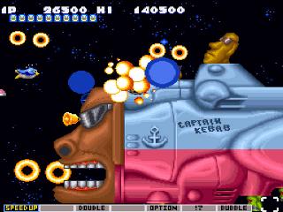Screenshot Thumbnail / Media File 1 for Parodius - Non-Sense Fantasy (Europe)