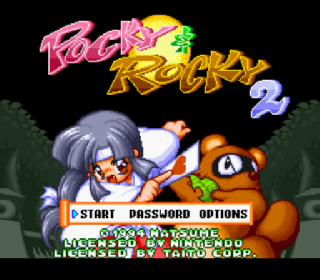 Screenshot Thumbnail / Media File 1 for Pocky & Rocky 2 (Europe)