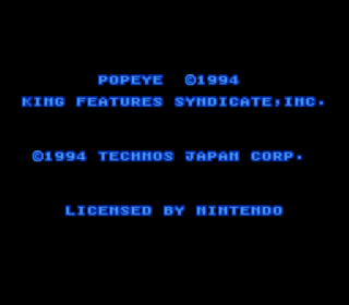 Screenshot Thumbnail / Media File 1 for Popeye - Ijiwaru Majo Sea Hag no Maki (Japan)