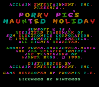 Screenshot Thumbnail / Media File 1 for Porky Pig's Haunted Holiday (Europe)