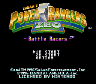 Screenshot Thumbnail / Media File 1 for Power Rangers Zeo - Battle Racers (Europe)