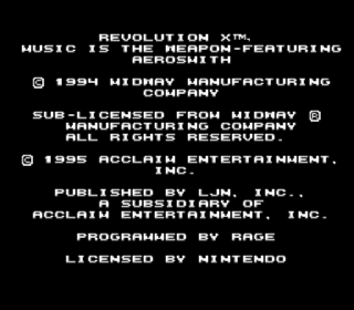 Screenshot Thumbnail / Media File 1 for Revolution X (USA)