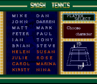 Screenshot Thumbnail / Media File 1 for Smash Tennis (Europe)
