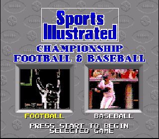 Screenshot Thumbnail / Media File 1 for Sports Illustrated Championship Football & Baseball (USA)