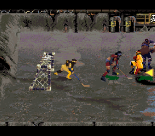 Screenshot Thumbnail / Media File 1 for Street Hockey '95 (USA) (Beta)