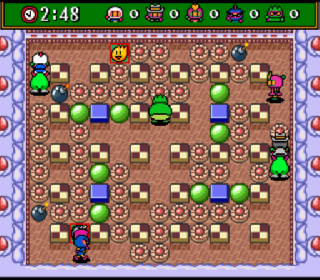Screenshot Thumbnail / Media File 1 for Super Bomberman 3 (Japan) (Beta)